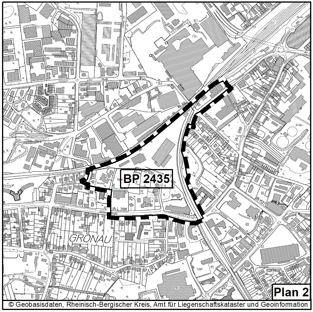 Übersichtsplan zum Bebauungsplan Nr. 2435 Gleisdreieck