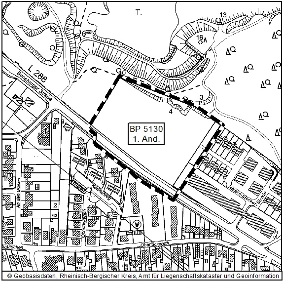 Übersichtsplan zum Bebauungsplan Nr. 5130 -Ehem. Carpark-Gelände- 1. Änderung