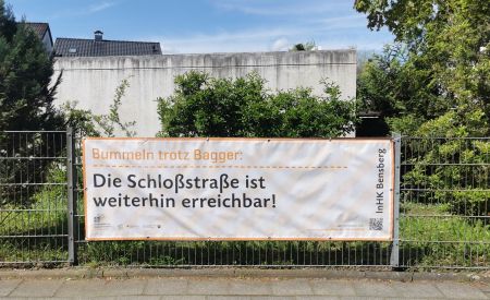 „Bummeln trotz Bagger“: Stadt unterstützt Handel mit Kampagne während Umbau der Schloßstraße