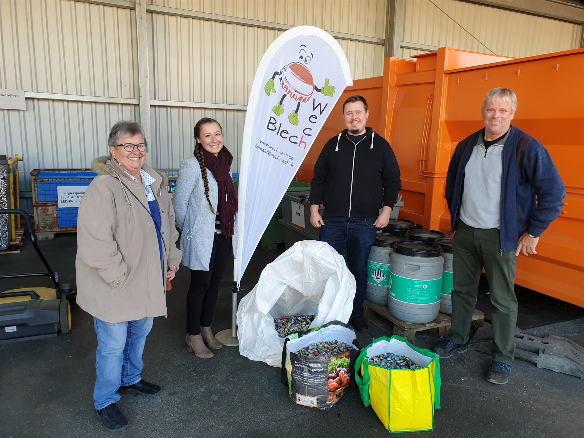 "Blechwech" - Am Wertstoffhof Kippemühle werden seit Neuestem Kronkorken für einen guten Zweck gesammelt