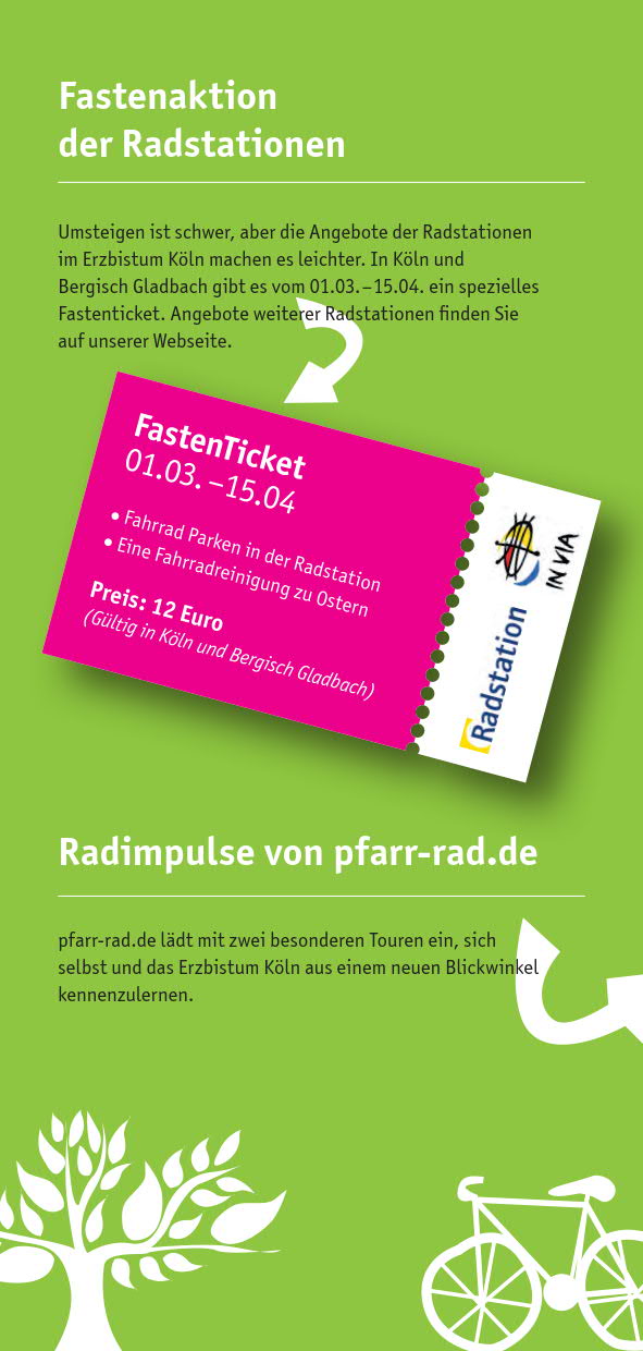 Neues Angebot der Radstation: Das "Fastenticket"