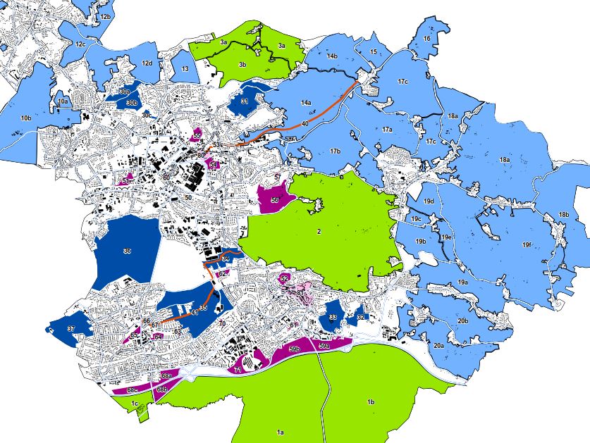 Übersicht ruhiger Gebiete in Bergisch Gladbach