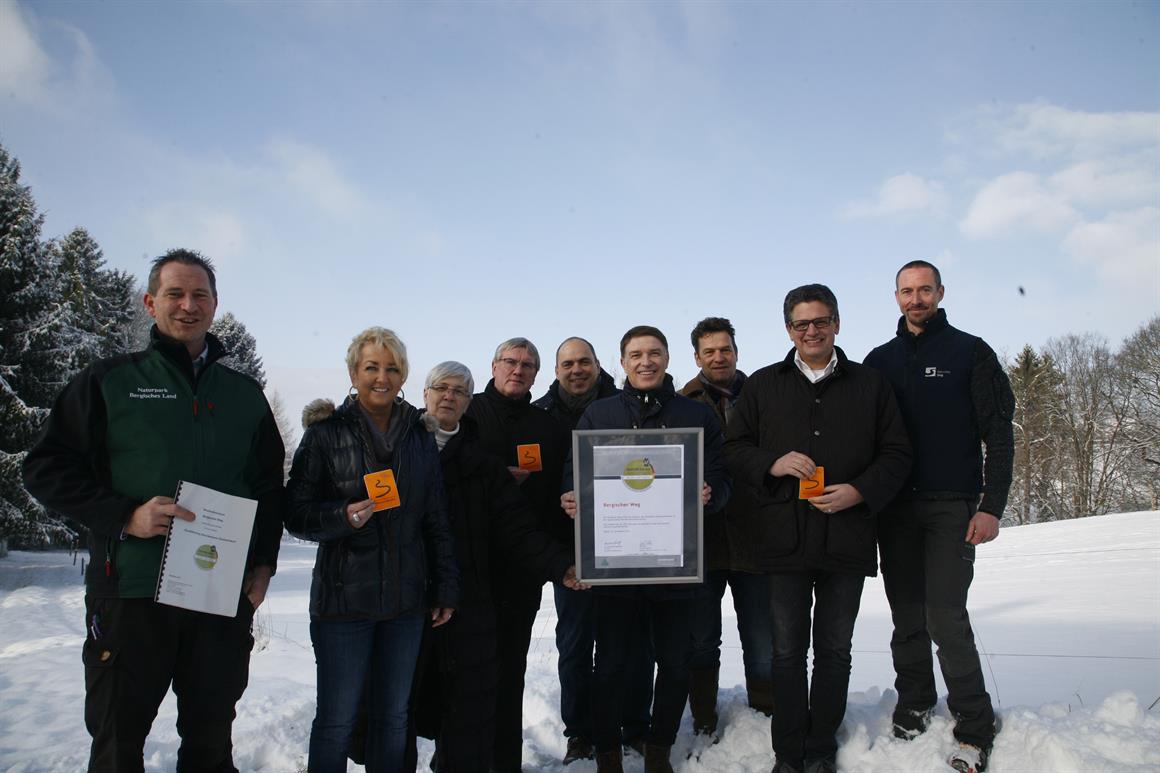 Auszeichnung für den Bergischen Weg