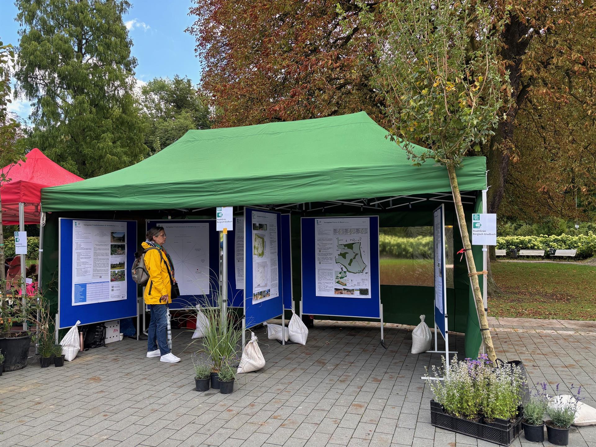 Drei Tombola-Gewinnerinnen und -Gewinner freuen sich über neue Bäume