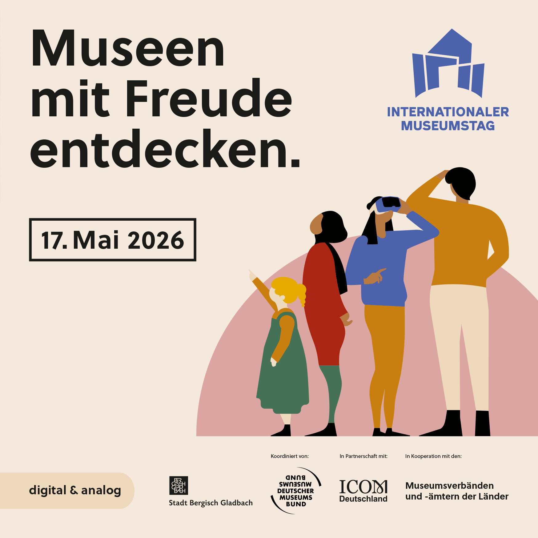 Internationaler Museumstag am 17. Mai 2026 – Bergisch Gladbach ist mit drei Museen dabei