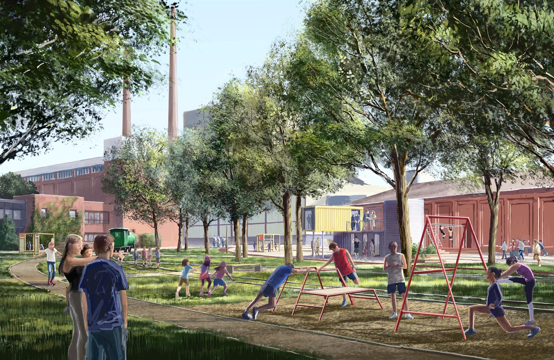 Bürgerforum auf dem Zanders-Areal: Gleispark-Eröffnung und Vorstellung der Entwicklungsplanung