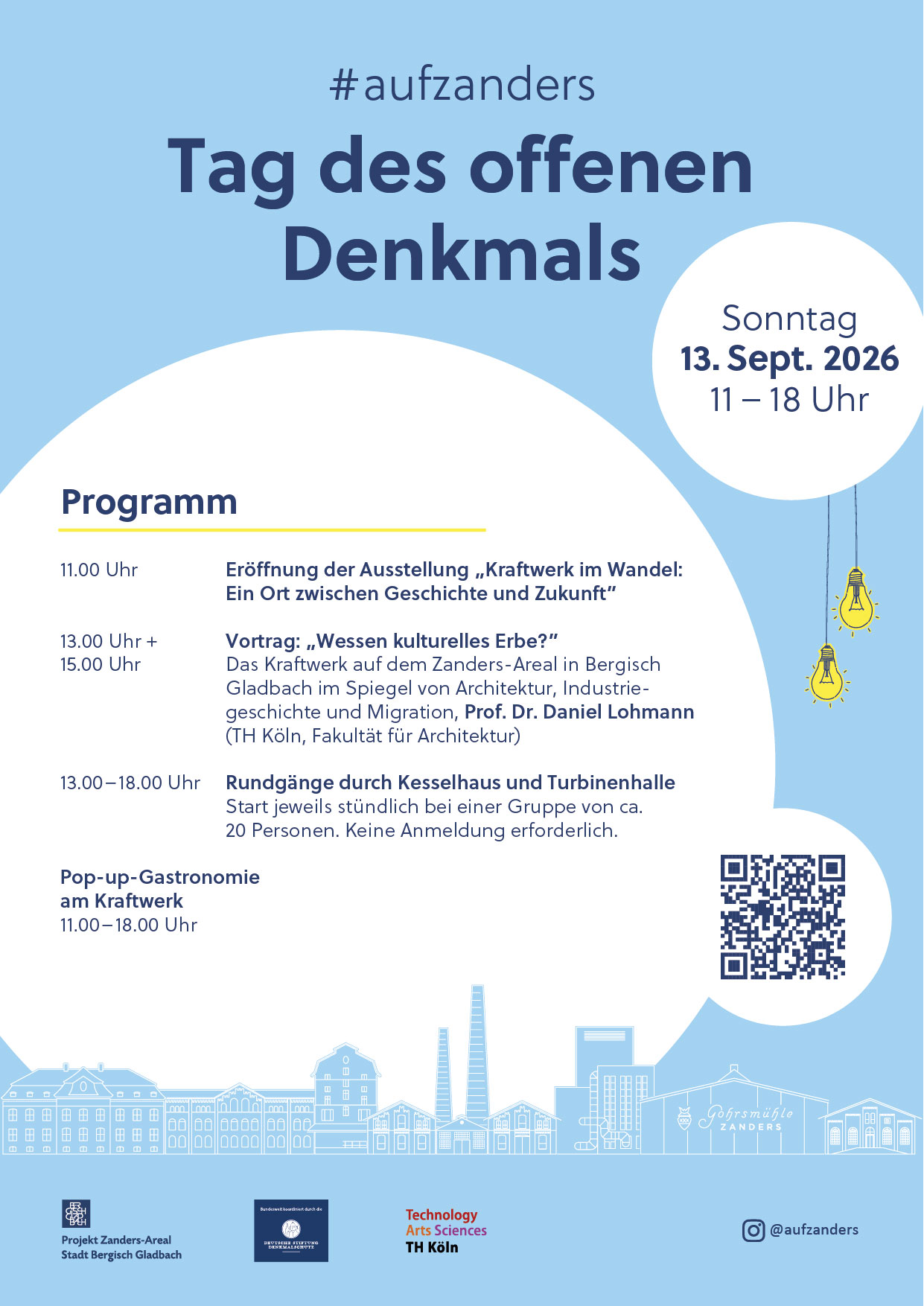 Kraftwerk im Fokus – Tag des offenen Denkmals 2026 auf dem Zanders-Areal am 13. September