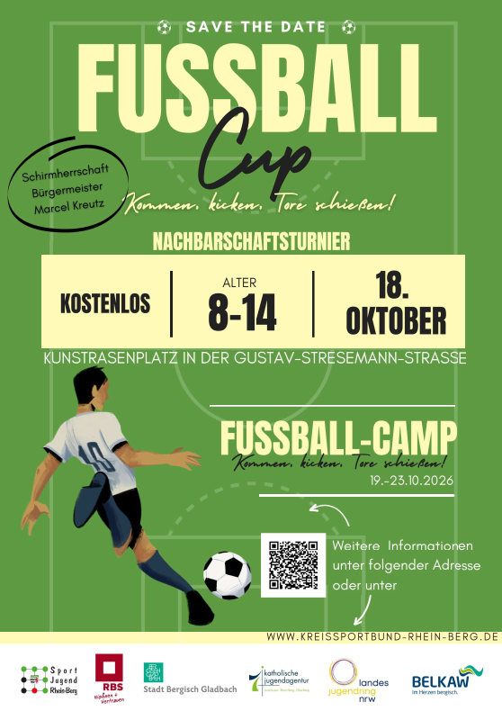 Fußballcup in Bergisch Gladbach: „Kommen, kicken, Tore schießen!“