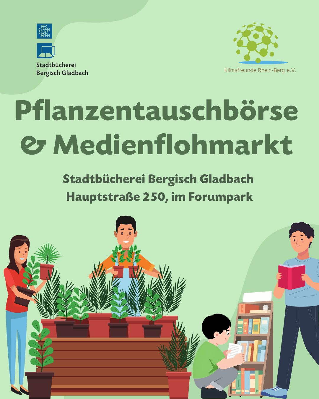 Pflanzentauschbörse & Medienflohmarkt am 11. April 2026 im Forumpark